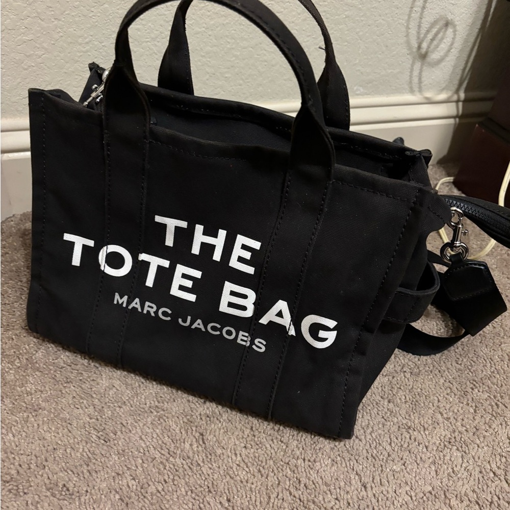Marc Jacobs Black Canvas Tote Bag